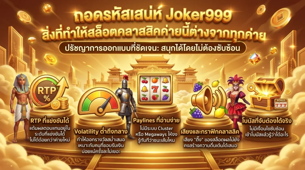 Joker999 สิ่งที่ทำให้สล็อตคลาสสิคค่ายนี้ต่างจากทุกค่าย