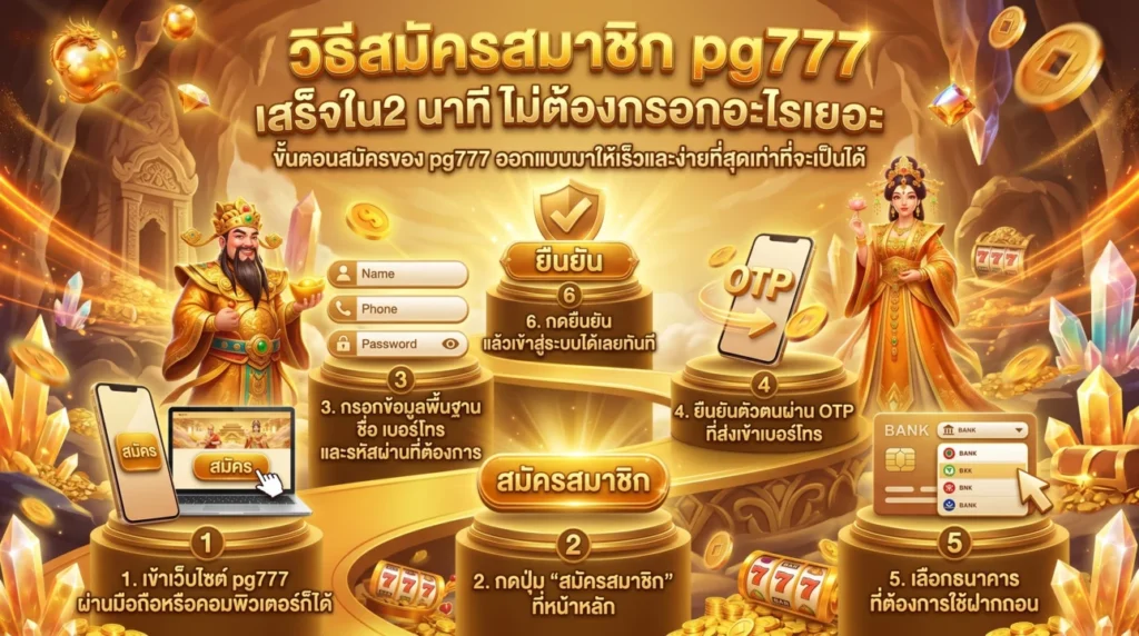 วิธีสมัครสมาชิก pg777