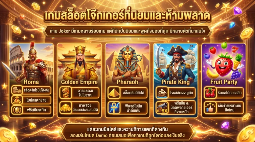 เกมสล็อตโจ๊กเกอร์ที่นิยม