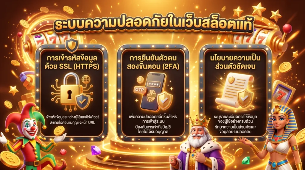 เว็บสล็อตแท้มักมีระบบความปลอดภัยอะไรบ้าง