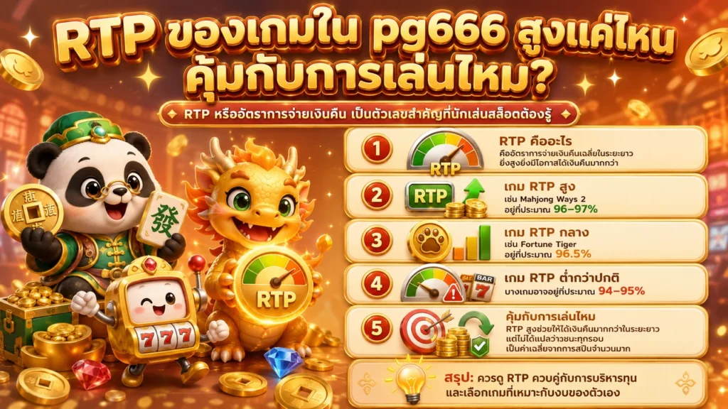 ค่า RTP ของเกมใน pg666