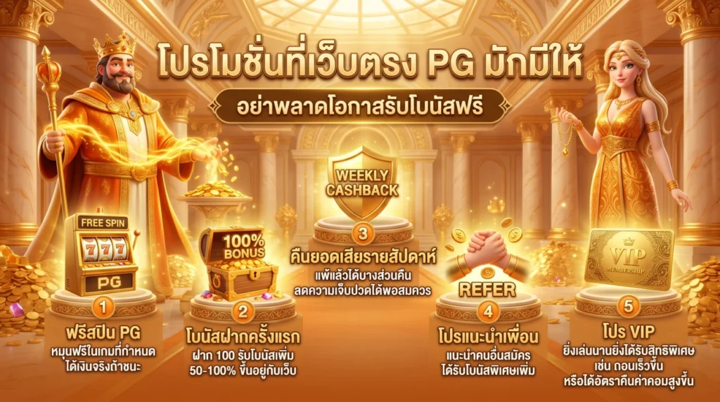 โปรโมชั่นที่เว็บตรง PG